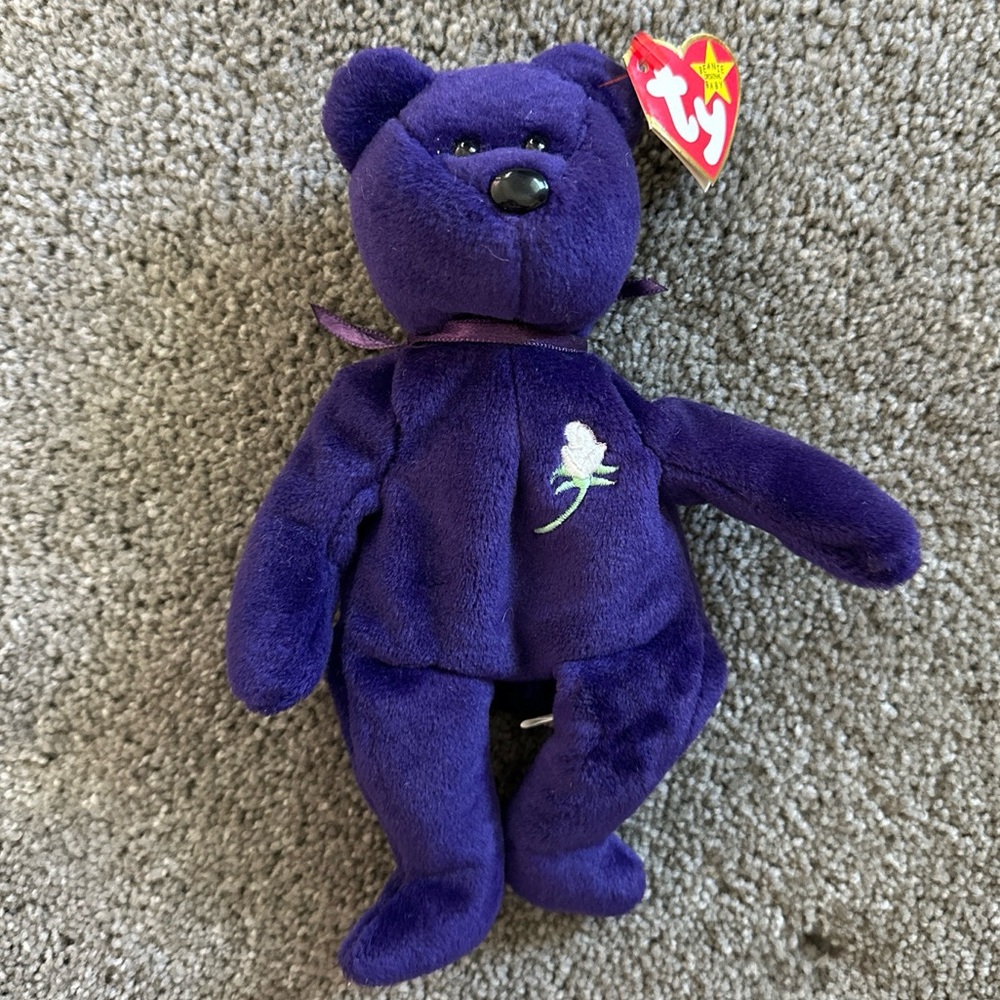First Edition Princess Diana Ty Beanie Baby Bear.